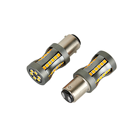 Светодиодная лампа с цоколем PY21/5W-1157-BA15s B-42SMD Canbus Amber 12-24V