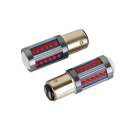 Светодиодная лампа с цоколем 1157-P21/5W-S25-BA15s-COB-35SMD Nonpolarity RED