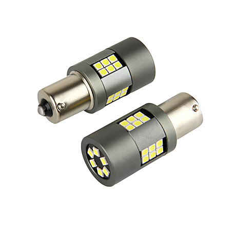 Светодиодная лампа с цоколем P21W-1156-BA15s A-30SMD Canbus White 12-24V